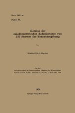 Katalog der galaktozentrischen Bahnelemente von 353 Sternen der Sonnenumgebung