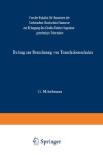 Beitrag zur Berechnung von Translationsschalen