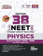 Disha Errorless 38 Years NTA NEET (UG) Chapter-wise & Topic-wise Physics PYQ (2025 - 1988) Book 20th Edition | Solved Papers | New NCERT Syllabus | Er