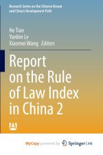Report on the Rule of Law Index in China 2