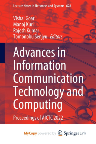 Advances in Information Communication Technology and Computing