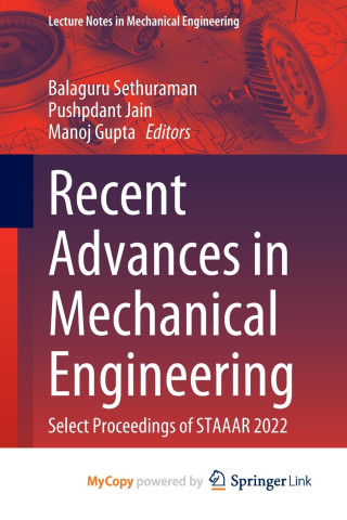 Recent Advances in Mechanical Engineering