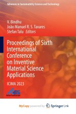 Proceedings of Sixth International Conference on Inventive Material Science Applications