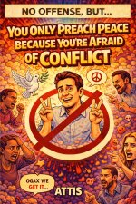 No Offense, But... You Only Preach Peace Because You're Afraid of Conflict