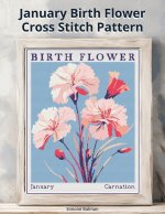 January Birth Flower Cross Stitch Pattern