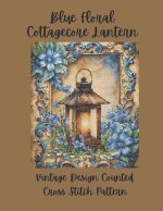 Blue Floral Cottagecore Lantern