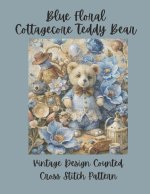 Blue Floral Cottagecore Teddy Bear
