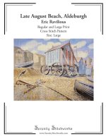 Late August Beach, Aldeburgh Cross Stitch Pattern - Eric Ravilious - Large Size Edition