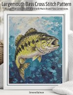 Largemouth Bass Cross Stitch Pattern