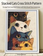 Stacked Cats Cross Stitch Pattern