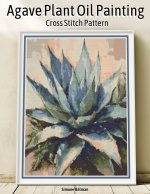 Agave Plant Oil Painting Cross Stitch Pattern