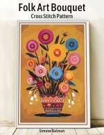 Folk Art Bouquet Cross Stitch Pattern