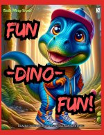 FUN-DINO-FUN! Książka do kolorowania z dinozaurami na wesoło