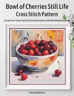 Bowl of Cherries Still Life Cross Stitch Pattern