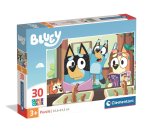 Puzzle 30 elementów. Super kolor. Bluey