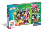 Puzzle 3 x 48 elementów. Super kolor. Mickey Mouse Clubhouse