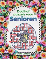 Doolhofpuzzels voor senioren, grote letters, kattenactiviteitenboek voor geheugenverbetering