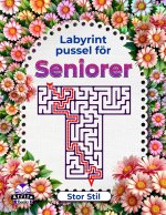 Labyrintpussel för seniorer Stor stil, logik- och hjärnaktivitetsbok för minnesförbättring