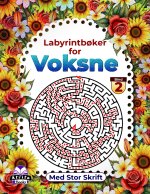 Labyrintbøker for voksne med stor skrift, hjernetrim for høy kognitiv evne, Bind 2
