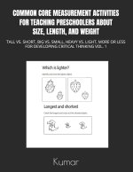 COMMON CORE MEASUREMENT ACTIVITIES FOR TEACHING PRESCHOOLERS ABOUT SIZE, LENGTH, AND WEIGHT