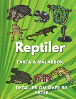 Reptiler fakta och målarbok