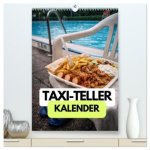 Taxi-Teller-Kalender (hochwertiger Premium Wandkalender 2027 DIN A2 hoch), Kunstdruck in Hochglanz