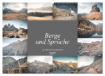 Berge und Sprüche zur Motivation und Inspiration (Wandkalender 2027 DIN A2 quer), CALVENDO Monatskalender