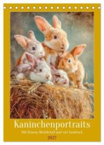 Kaninchenportraits - Mit feinem Blickdetail und viel Ausdruck (Tischkalender 2027 DIN A5 hoch), CALVENDO Monatskalender