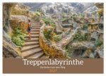 Treppenlabyrinthe - Die Suche nach dem Weg (Wandkalender 2027 DIN A2 quer), CALVENDO Monatskalender