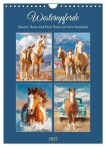 Westernpferde. Quarter Horse und Paint Horse auf dem Farmland (Wandkalender 2027 DIN A4 hoch), CALVENDO Monatskalender