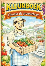Kleurboek, Thomas de Groenteboer. (Beroepen serie)