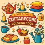 Bold & Easy Cottagecore Coloring Book