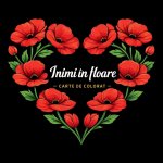 Inimi în floare - Carte de colorat