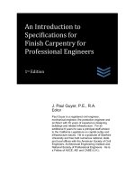 An Introduction to Specifications for Finish Carpentry for Professional Engineers