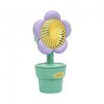 Wiederaufladbarer Blumenventilator, 15,8 cm hoch,