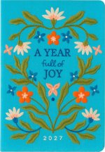 Taschenkalender A5 2027: A Year full of Joy, bestickt, hellblau