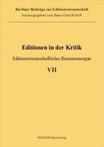 Editionen in der Kritik 7