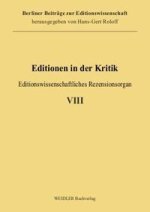 Editionen in der Kritik 8