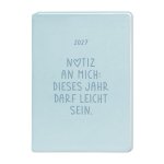 Terminplaner Lederlook 2027 Hellblau