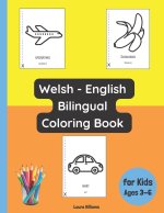 Welsh - English Bilingual Coloring Book for Kids Ages 3 - 6