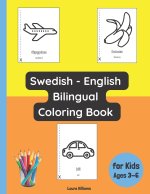 Swedish - English Bilingual Coloring Book for Kids Ages 3 - 6