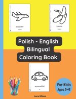Polish - English Bilingual Coloring Book for Kids Ages 3 - 6
