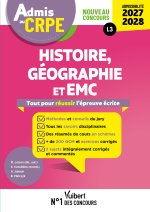 Admis au CRPE 2027-2028 - Histoire Géographie EMC : Epreuve écrite d’admissibilité L3