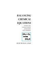 Balancing chemical equations
