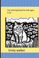 cat coloring book for kids ages 4-15