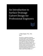 An Introduction to Surface Drainage Culvert Design for Professional Engineers