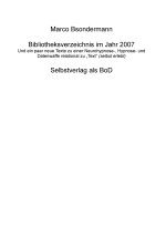 Bibliotheksverzeichnis im Jahr 2007