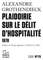 PLAIDOIRIE SUR LE DELIT D'HOSPITALITE