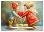 Herzpoesie - Digitale Kunstwerke (Wandkalender 2027 DIN A4 quer), CALVENDO Monatskalender