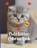 Cute Kitten Coloring Book for Kids